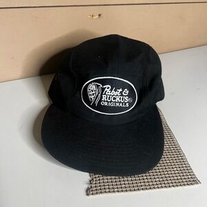 Pabst & Ruckus Originals Black 5 Panel Hat Grim Reaper Strapback Cap